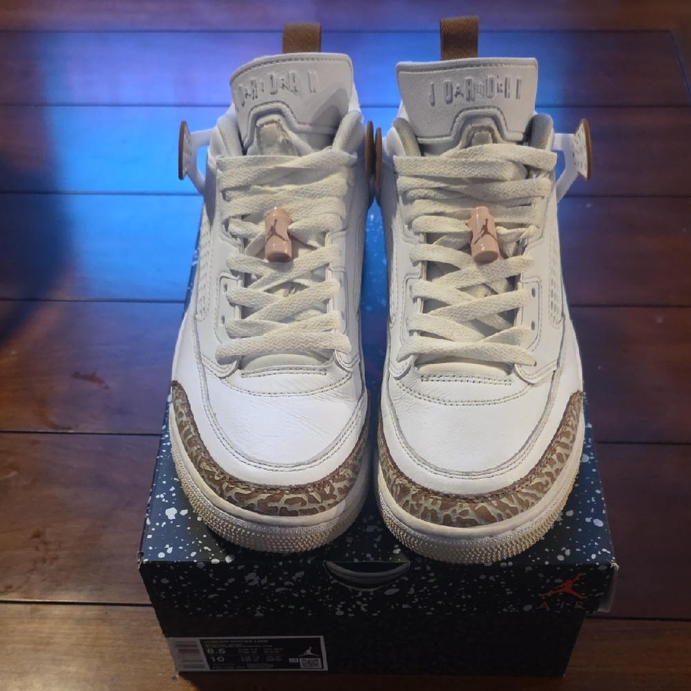 Jordan Spizike Low White and Pink Oxford